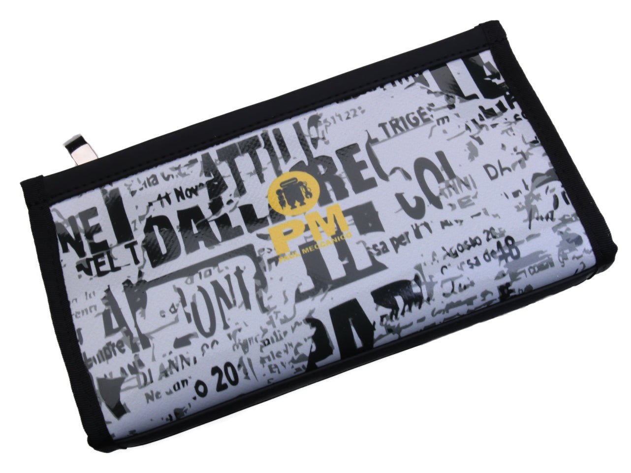 LARGE GREY WOMEN'S WALLET. MODEL PIT MADE OF LORRY TARPAULIN. - Limited Edition Paul Meccanico