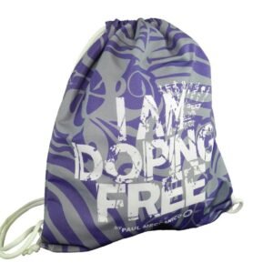 BACK SACK I AM DOPING FREE BY PAUL MECCANICO IN PURPLE AND GREY. - Limited Edition Paul Meccanico